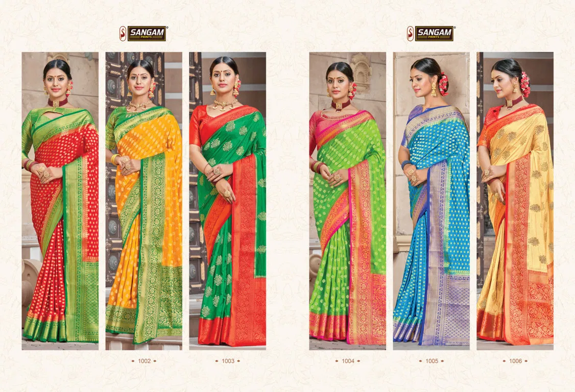 Sangam Madhubani Silk Latest Fancy Festive Wear Designer Silk Sarees Collection